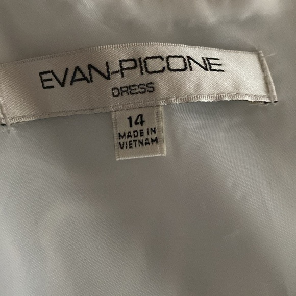 Evan Picone Women’s White Floral Cotton Sleeveless Fit And Flare Dress Size 14 - Picture 6 of 7